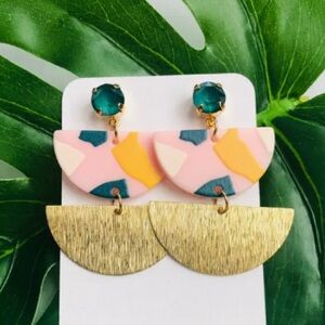Colorful Geometric Statement Earrings